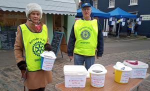 Collection Organiser, Rtn Malcolm French with Rtn Elizabeth Gale at 9.00am. 